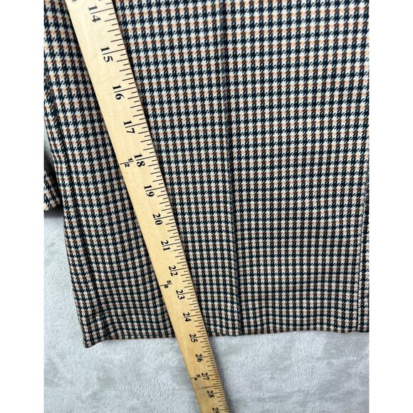 JNY Jones New York Womens Houndstooth Plaid Cropped Wide-Leg Pants Small - Picture 4 of 10